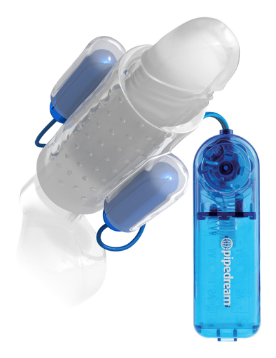 Pipedream Classix Dual Vibrating Penis Sleeve (Blue)
