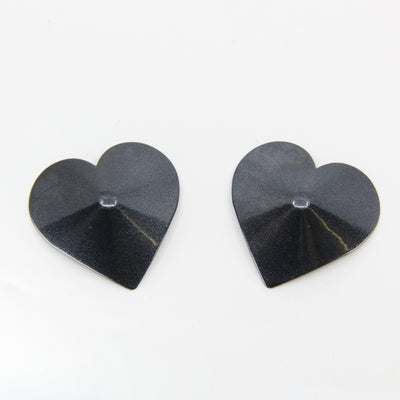 Love In Leather - Heart Shape Metal Pasties-Clothing - Accessories - Nipple-Love In Leather-Danish Blue Adult Centres