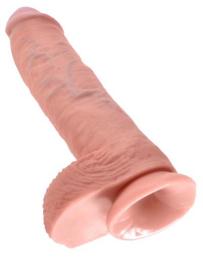 King Cock Realistic Dildo with balls 10inch Flesh-Adult Toys - Dildos - Realistic-King Cock-Danish Blue Adult Centres