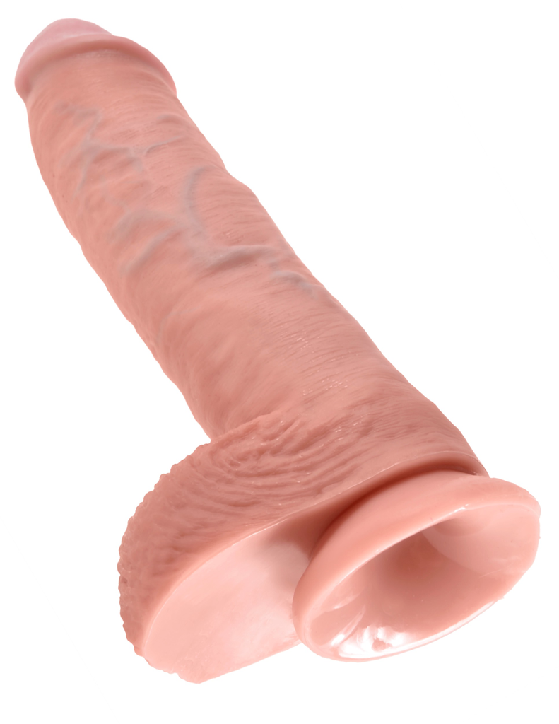 King Cock Realistic Dildo with balls 10inch Flesh-Adult Toys - Dildos - Realistic-King Cock-Danish Blue Adult Centres