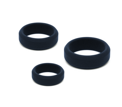 Love in Leather Silicon 'Fatboy' Ring Set (3 pack)-Adult Toys - Cock Rings-Love In Leather-Danish Blue Adult Centres