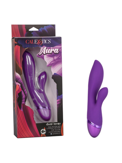 CalExotics Aura Dual Lover (Purple)-Adult Toys - Vibrators - Rabbits-CalExotics-Danish Blue Adult Centres