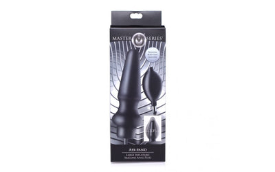 Ass Pand Large Inflatable Silicone Plug Black-Adult Toys - Anal - Plugs-Master Series-Danish Blue Adult Centres