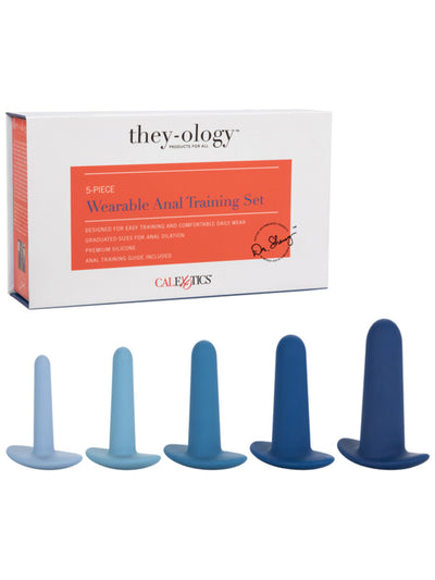 CalExotics They-ology 5-Piece Wearable Anal Training Set-Adult Toys - Anal - Plugs-CalExotics-Danish Blue Adult Centres
