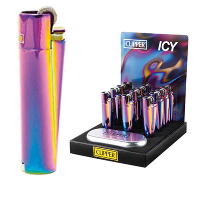 Clipper Metal Icy Lighter with Case-Lifestyle - Lighters - Flame Lighters-Clipper-Danish Blue Adult Centres