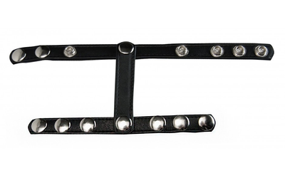 Strict Snap-On Cock And Ball Harness (Black)-Adult Toys - Cock Rings - Separators-Strict-Danish Blue Adult Centres