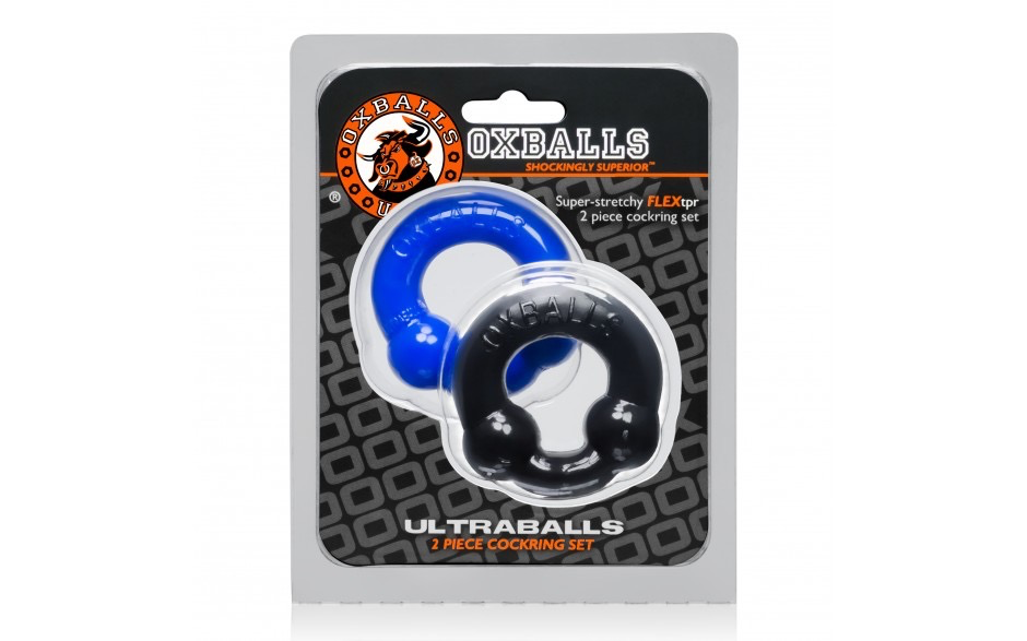Oxballs Ultraballs Cock Ring 2 Pack-Adult Toys - Cock Rings - Metalsteel-Oxballs-Danish Blue Adult Centres