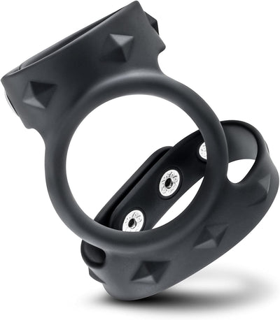 Performance VS8 Silicone Double Cock & Ball Strap-Adult Toys - Cock Rings - Separators-Blush-Danish Blue Adult Centres