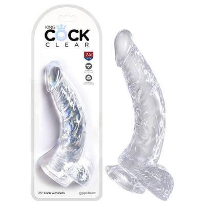 King Cock Realistic Dildo - Clear-Adult Toys - Dildos - Realistic-King Cock-Danish Blue Adult Centres