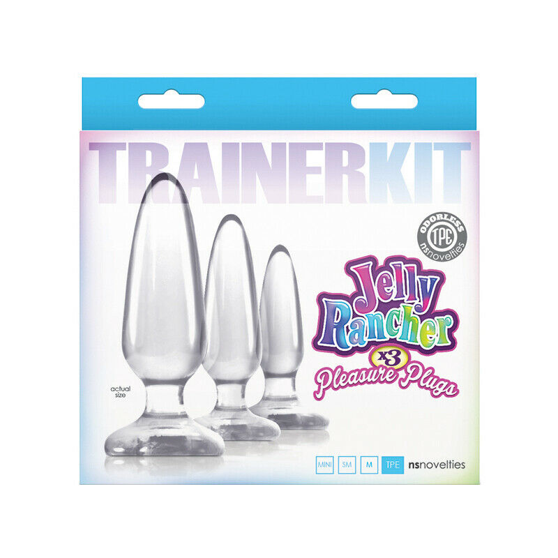 Trainer Kit Jelly Rancher 3x Pleasure Plugs-Adult Toys - Anal - Plugs-NS Novelties-Danish Blue Adult Centres