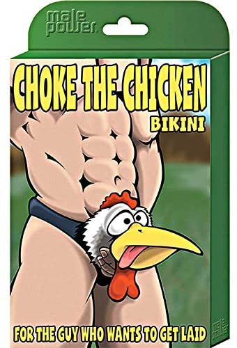 Male Power Choke the Chicken Novelty Bikini (OS)-Clothing - Underwear & Panties - Mens& - Room in Front-Male Power-Danish Blue Adult Centres