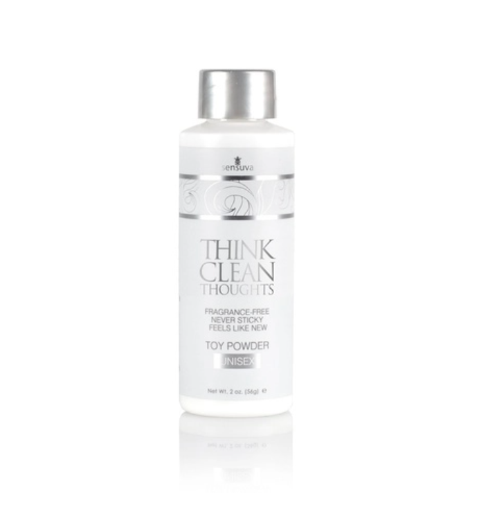 Think Clean Thoughts Toy Powder-Lubricants & Essentials - Toy Care-Sensuva-Danish Blue Adult Centres