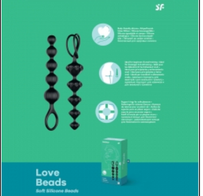 Satisfyer Love Beads - Black-Adult Toys - Anal - Beads& - Balls-Satisfyer-Danish Blue Adult Centres