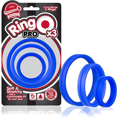 ScreamingO RingO Pro 3 Piece Cock Ring Set-Adult Toys - Cock Rings-ScreamingO-Danish Blue Adult Centres