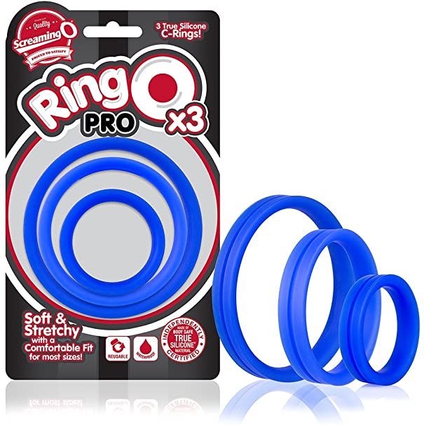 ScreamingO RingO Pro 3 Piece Cock Ring Set-Adult Toys - Cock Rings-ScreamingO-Danish Blue Adult Centres