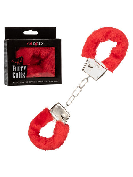 Playful Furry Cuffs Red-Unclassified-CalExotics-Danish Blue Adult Centres