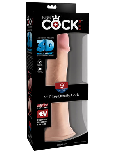 King Cock Plus 3D Realistic Dildo - Triple Density - Flesh Colour-Adult Toys - Dildos - Realistic-King Cock-Danish Blue Adult Centres