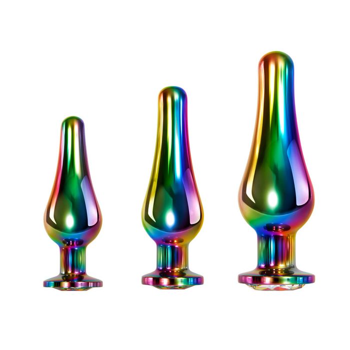 Evolved - Rainbow Metal Plug Set-Adult Toys - Anal - Plugs-Evolved-Danish Blue Adult Centres