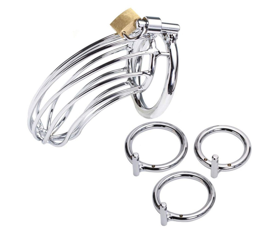 Love In Leather - Bird cage style male chastity device 50mm-Bondage & Fetish - Mask, Hood, Blindfolds-Love In Leather-Danish Blue Adult Centres