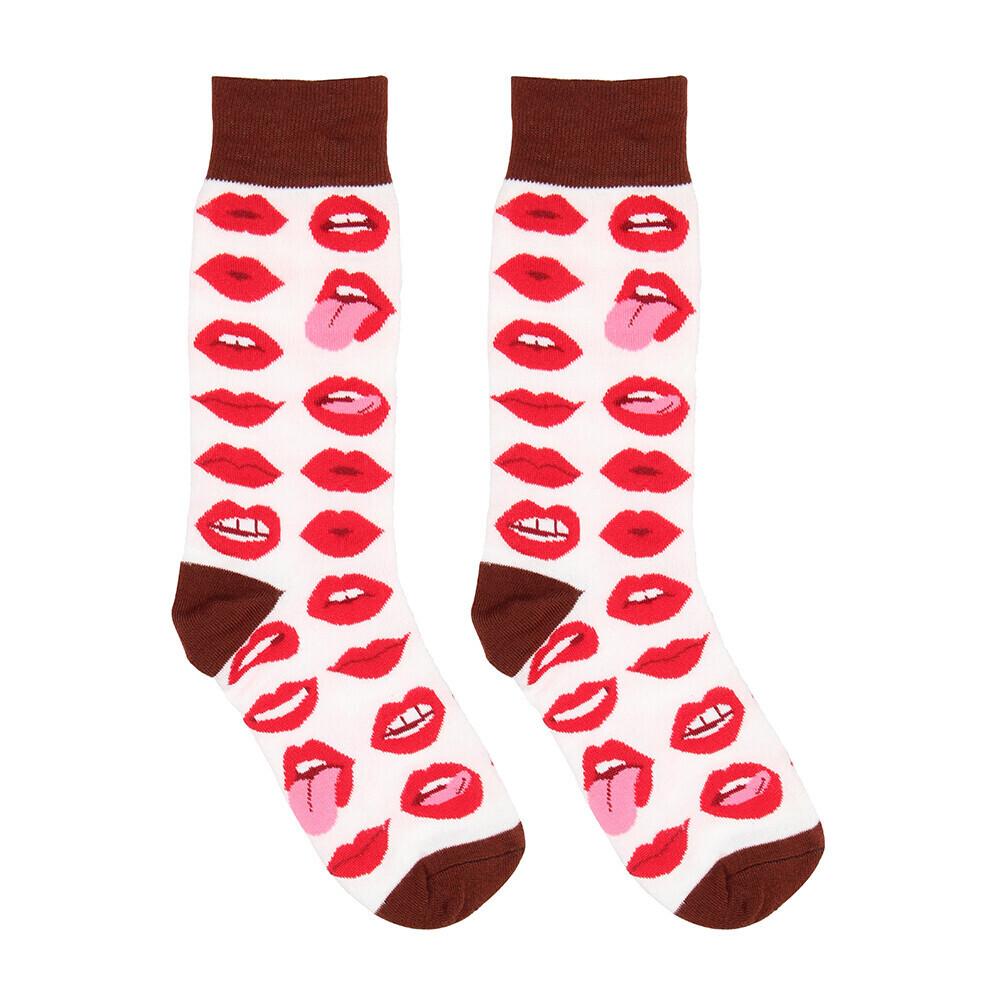 Socks - Lip Love Size 36-41-Novelty-Sexy Socks-Danish Blue Adult Centres