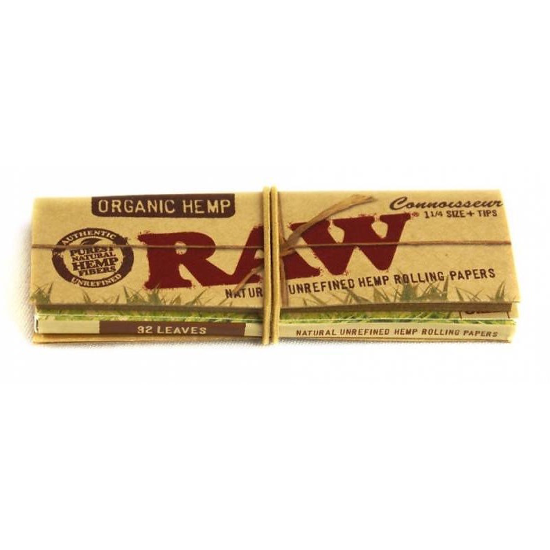 RAW Organic Hemp Connoisseur Cig. Papers 1/4 Size + Tips-Lifestyle - Smoking Accessories-RAW-Danish Blue Adult Centres