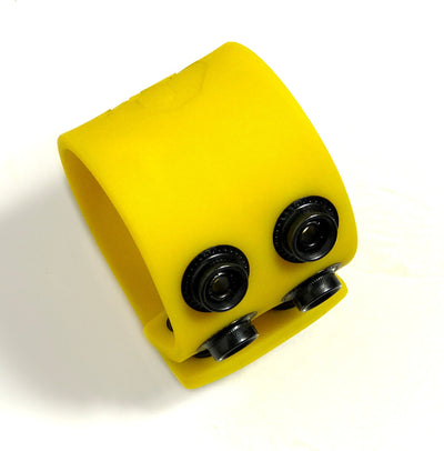 Boneyard 1.5inch Silicone Ball Strap – 3 Snap – Yellow-Adult Toys - Cock Rings-Boneyard-Danish Blue Adult Centres