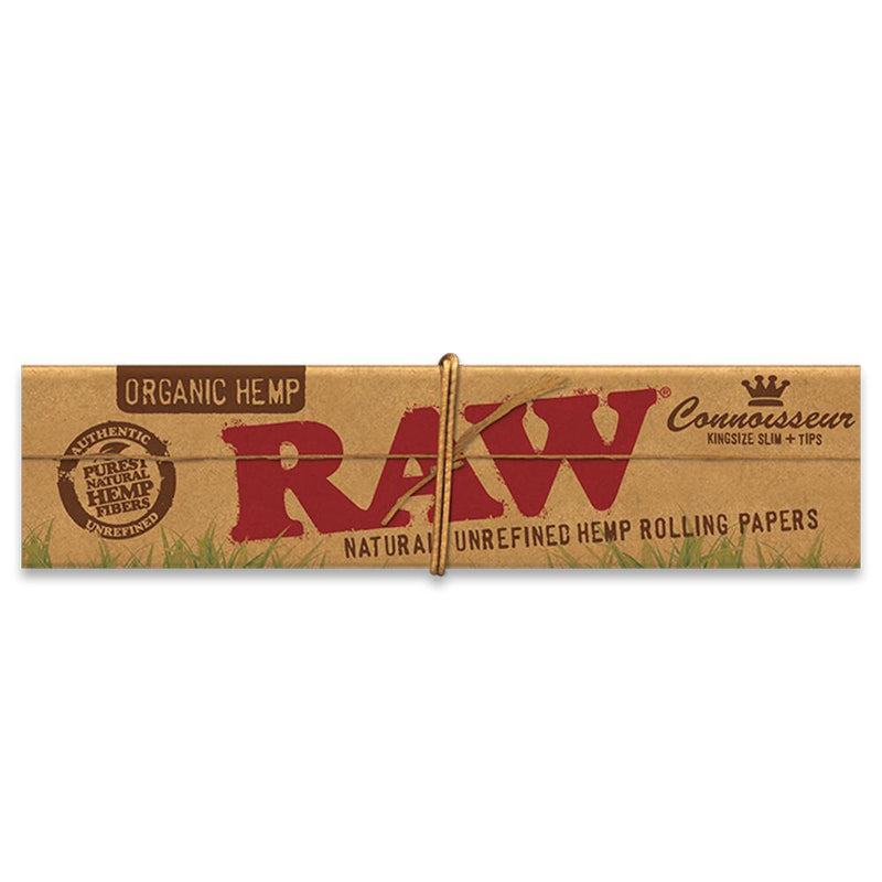 RAW Organic Hemp Rolling Papers Connoisseur King Size Slim + Filter Tips-Lifestyle - Smoking Accessories-RAW-Danish Blue Adult Centres