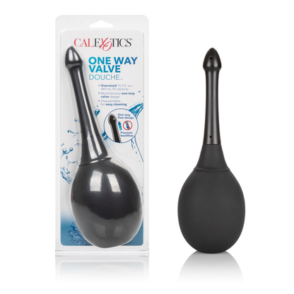 CalExotics One Way Valve Douche (Black)-Lubricants & Essentials - Douches-CalExotics-Danish Blue Adult Centres