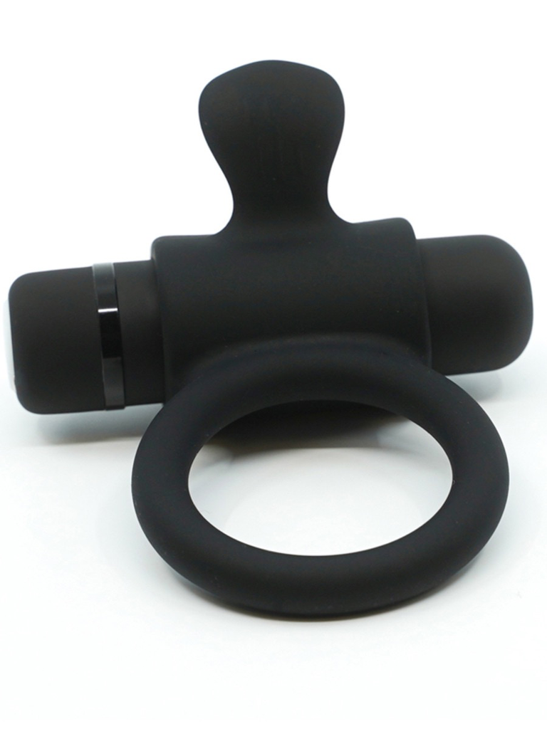 NU Sensuelle Silicone Bullet Cock Ring (Black)
