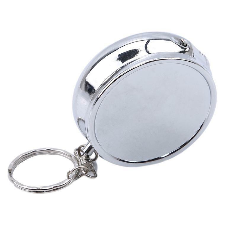 Pill Box on Key Chain with 3 compartments (Silver)