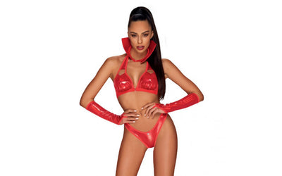 Vampines Costume - Red - L/XL-Clothing - Costumes-Obsessive-Danish Blue Adult Centres