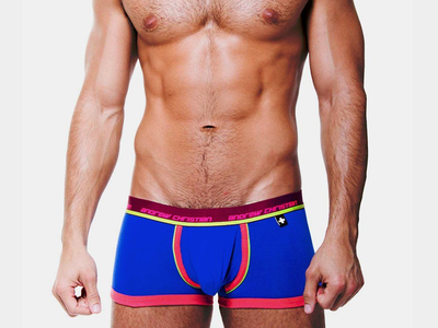 Andrew Christian Almost Naked Boxer w/Show-It (Royal Blue) - Large-Clothing - Mens Underwear-Andrew Christian-Danish Blue Adult Centres