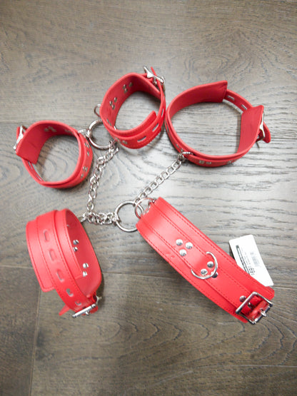 Poison Rose - 5 Piece Bondage Set-Bondage & Fetish - Cuffs & Restraints-Poison Rose-Danish Blue Adult Centres