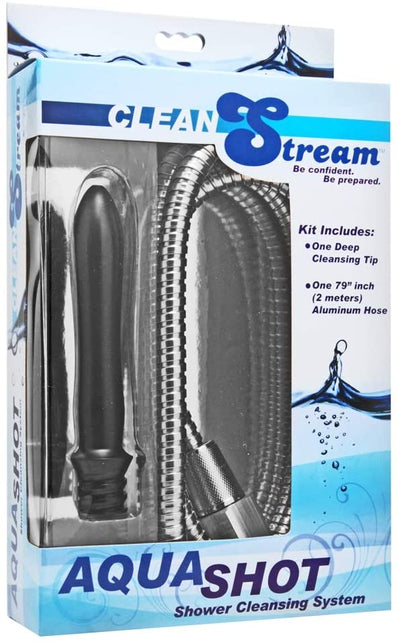 CleanStream AQUA SHOT Shower Cleansing System-Lubricants & Essentials - Douches-XR Brands-Danish Blue Adult Centres