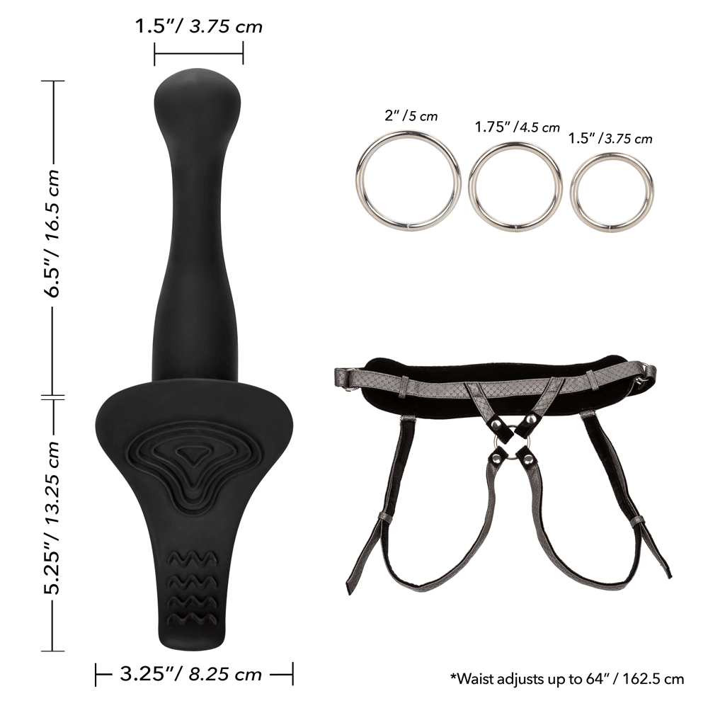 Calexotics Her Royal Harness - The Royal Vibrating Set-Adult Toys - Strap On - Harness-CalExotics-Danish Blue Adult Centres