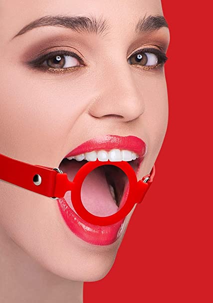 Ouch - Silicone Ring Gag with Leather Straps