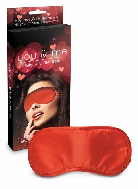 You & Me Blindfold - Silky Red-Bondage and Fetish - Masks, Hoods and Blindfolds-Creative Conceptions-Danish Blue Adult Centres