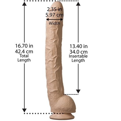 Doc Johnson Dick Rambone 17 Inch Cock (Flesh)-Adult Toys - Dildos - Realistic-Doc Johnson-Danish Blue Adult Centres