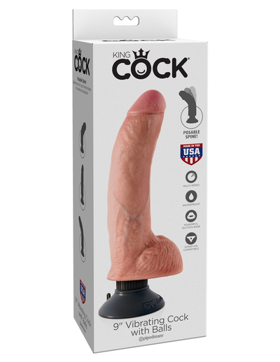 King Cock Vibrating Cock-Adult Toys - Vibrators - G-Spot-King Cock-Danish Blue Adult Centres