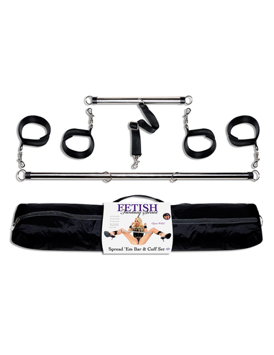 Pipedream Fetish Fantasy Series Spread 'em Bar & Cuff Set-Bondage & Fetish - Cuffs & Restraints-Pipedream-Danish Blue Adult Centres