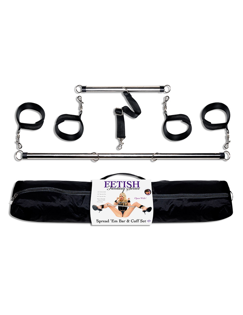 Pipedream Fetish Fantasy Series Spread 'em Bar & Cuff Set-Bondage & Fetish - Cuffs & Restraints-Pipedream-Danish Blue Adult Centres