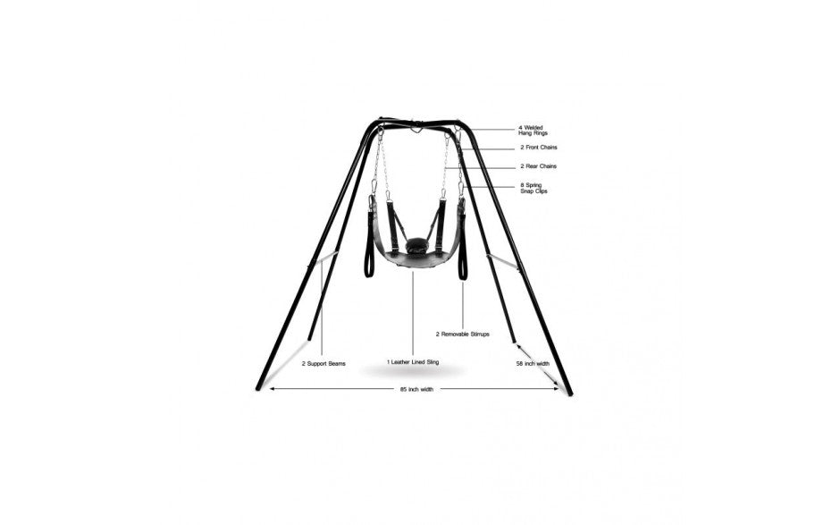 Extreme Sling and Swing Stand-Furniture - Swings-Strict-Danish Blue Adult Centres