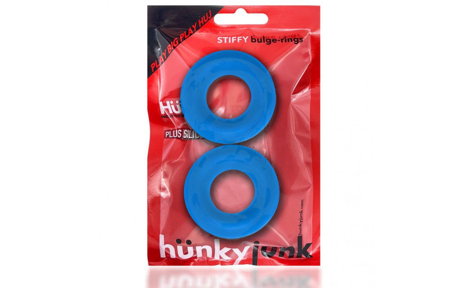 Hunky Junk Stiffy 2 Pc Bulge Cockrings-Adult Toys - Cock Rings-Hunky Junk-Danish Blue Adult Centres