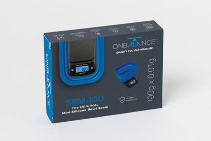 On Balance Mini Silicone Bowl Scale 100g x 0.01g Blue-Lifestyle - Scales - 0.01-On Balance-Danish Blue Adult Centres
