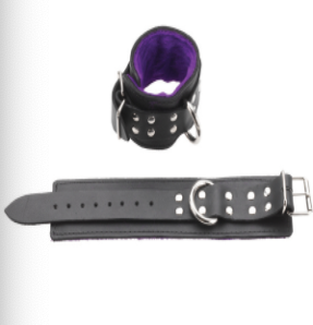 Spartacus - Purple Fur Line Wrist Cuffs-Bondage & Fetish - Cuffs & Restraints-Spartacus-Danish Blue Adult Centres