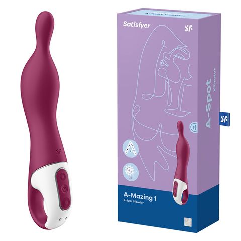 Satisfyer A-Mazing 1 Vibrator - Berry-Adult Toys - Anal - Plugs-Satisfyer-Danish Blue Adult Centres