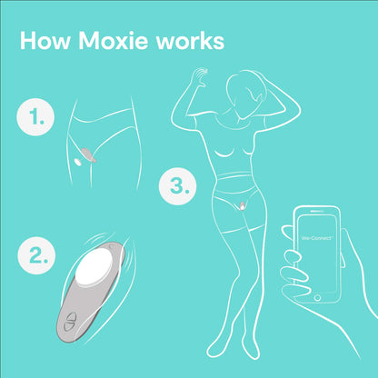 We-Vibe Moxie+ Panty Vibrator w/ Magnetic Clip & App Control Black-Adult Toys - Vibrators - Remote Controllable-We-Vibe-Danish Blue Adult Centres
