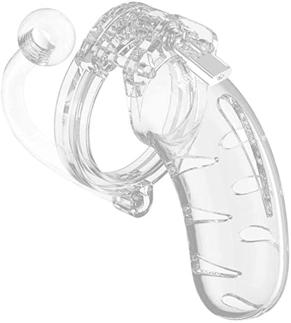 Shots ManCage Model 11 - Chastity - 4.5" - Cage with Plug - Transparent-Adult Toys - Bondage & Fetish - Cages-Shots-Danish Blue Adult Centres