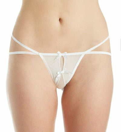 Dreamgirl Open Crotch Panty - O/S (White)-Unclassified-Dreamgirl-Danish Blue Adult Centres