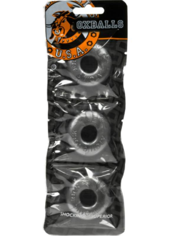 Oxballs Ringer 'Do-Nut-1' Cock Ring (3 Pack)-Adult Toys - Cock Rings - Metalsteel-Oxballs-Danish Blue Adult Centres